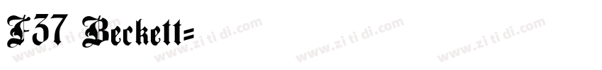 F37 Beckett字体转换